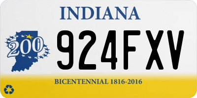 IN license plate 924FXV