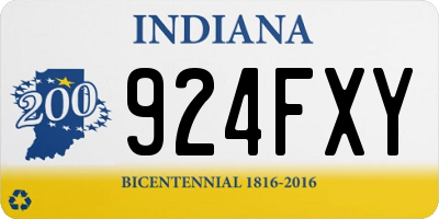 IN license plate 924FXY