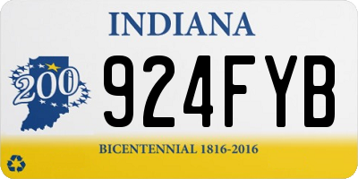 IN license plate 924FYB