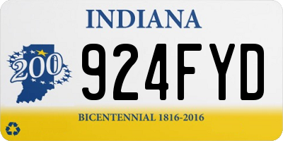 IN license plate 924FYD