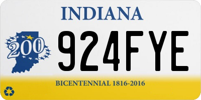 IN license plate 924FYE