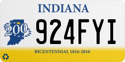 IN license plate 924FYI