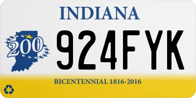 IN license plate 924FYK