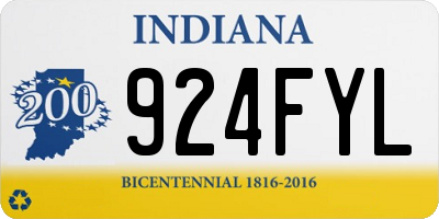 IN license plate 924FYL