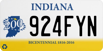 IN license plate 924FYN