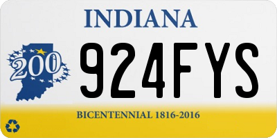 IN license plate 924FYS