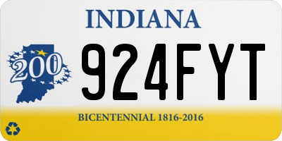 IN license plate 924FYT
