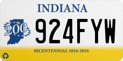 IN license plate 924FYW