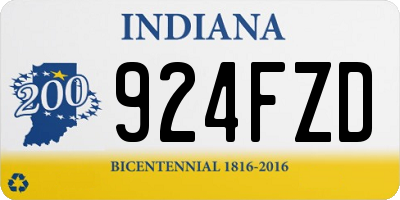 IN license plate 924FZD
