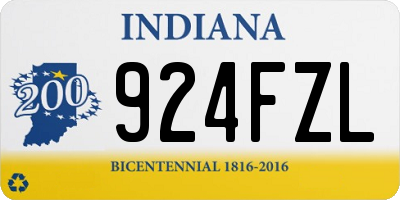 IN license plate 924FZL