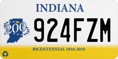 IN license plate 924FZM