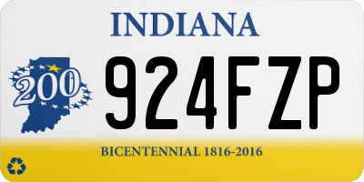 IN license plate 924FZP