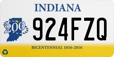 IN license plate 924FZQ