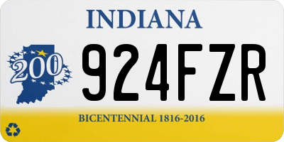 IN license plate 924FZR