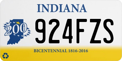 IN license plate 924FZS