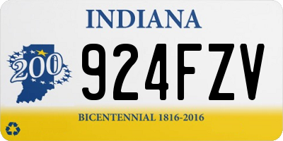 IN license plate 924FZV