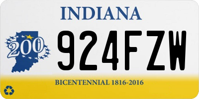 IN license plate 924FZW