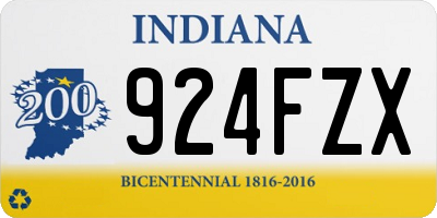 IN license plate 924FZX