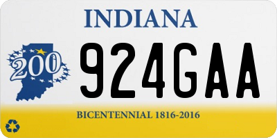 IN license plate 924GAA
