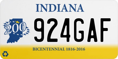 IN license plate 924GAF