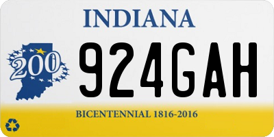 IN license plate 924GAH