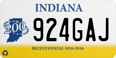 IN license plate 924GAJ