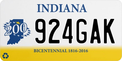 IN license plate 924GAK