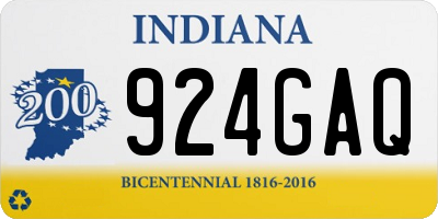 IN license plate 924GAQ