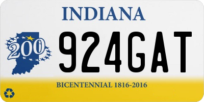 IN license plate 924GAT