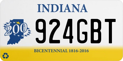 IN license plate 924GBT