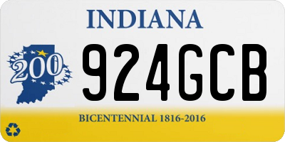 IN license plate 924GCB