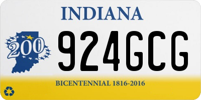 IN license plate 924GCG