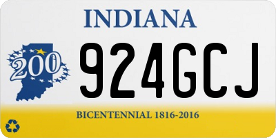 IN license plate 924GCJ