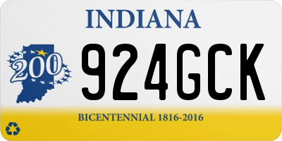 IN license plate 924GCK