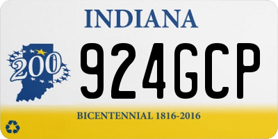 IN license plate 924GCP