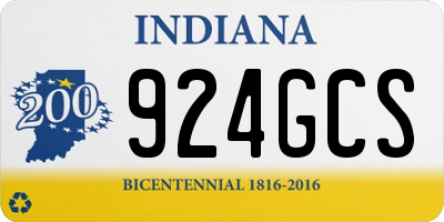 IN license plate 924GCS