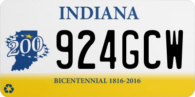 IN license plate 924GCW