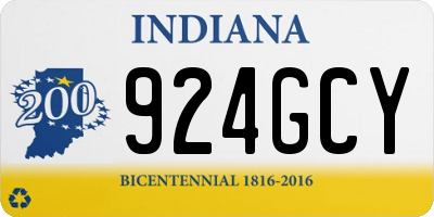 IN license plate 924GCY