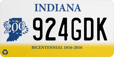 IN license plate 924GDK