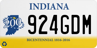 IN license plate 924GDM