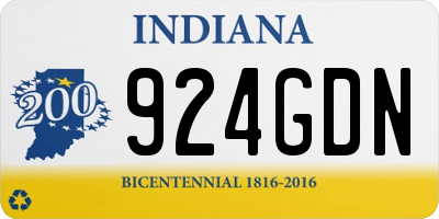 IN license plate 924GDN