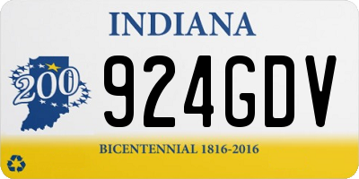 IN license plate 924GDV