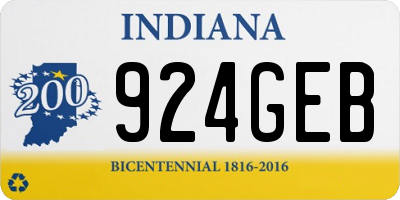 IN license plate 924GEB