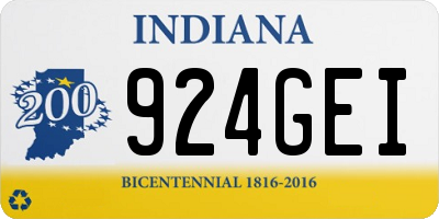 IN license plate 924GEI
