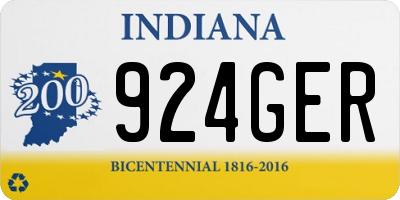 IN license plate 924GER