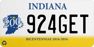 IN license plate 924GET