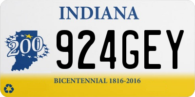 IN license plate 924GEY