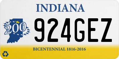 IN license plate 924GEZ
