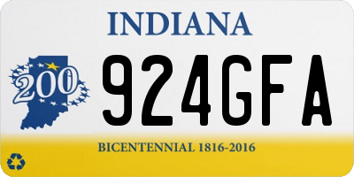 IN license plate 924GFA