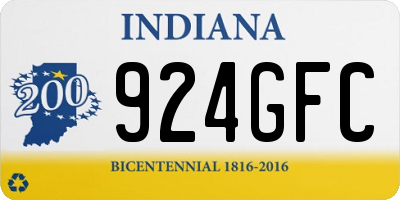 IN license plate 924GFC
